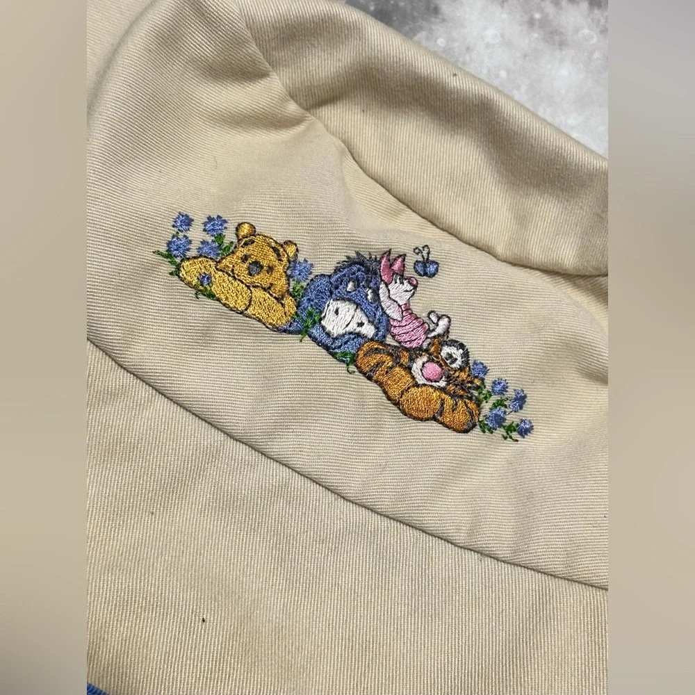 Winnie The Pooh Cartoon Characters Embroidered Bucket Hat